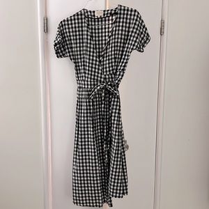 Sezane Gingham Wrap Dress - size 38